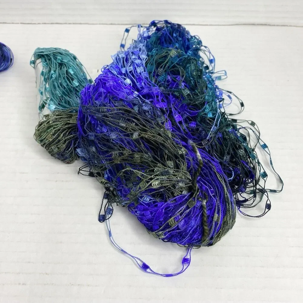 Cherry Tree Hill Lot of 2 Windsong Fancy Chain Ladder Novelty Yarn 165 yds each